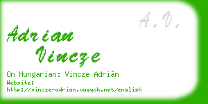 adrian vincze business card